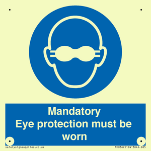 M10369: Mandatory eye protection must be worn