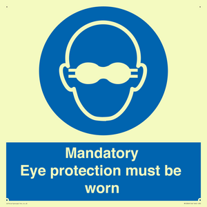 M10369: Mandatory eye protection must be worn