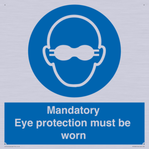 M10369: Mandatory eye protection must be worn