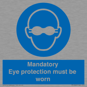 M10369: Mandatory eye protection must be worn