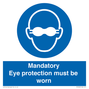 M10369: Mandatory eye protection must be worn