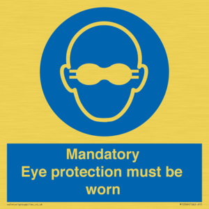 M10369: Mandatory eye protection must be worn