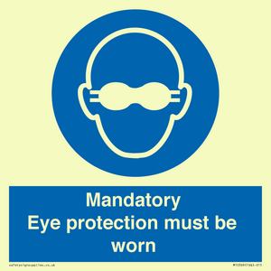 M10369: Mandatory eye protection must be worn