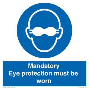M10369: Mandatory eye protection must be worn