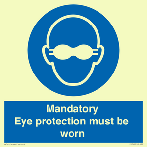 M10369: Mandatory eye protection must be worn