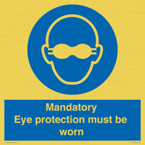 M10369: Mandatory eye protection must be worn