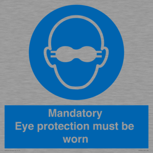 M10369: Mandatory eye protection must be worn