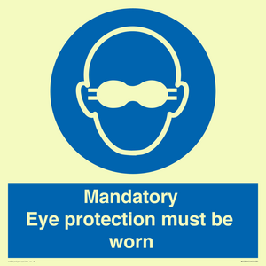 M10369: Mandatory eye protection must be worn