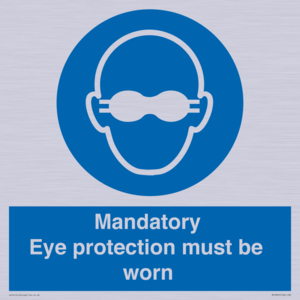 M10369: Mandatory eye protection must be worn