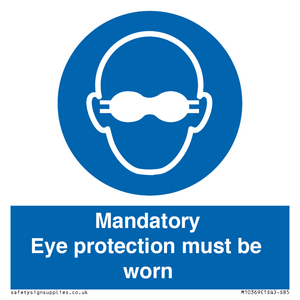 M10369: Mandatory eye protection must be worn