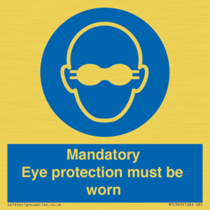 M10369: Mandatory eye protection must be worn