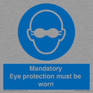 M10369: Mandatory eye protection must be worn