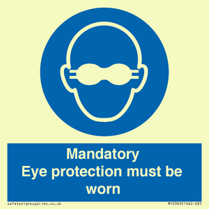 M10369: Mandatory eye protection must be worn