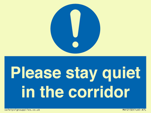 MA12132: Please stay quiet in the corridor