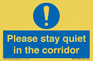 MA12132: Please stay quiet in the corridor