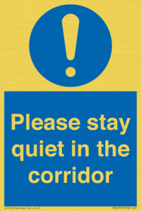 MA12132: Please stay quiet in the corridor