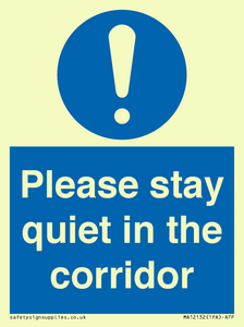 MA12132: Please stay quiet in the corridor