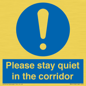 MA12132: Please stay quiet in the corridor