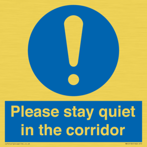 MA12132: Please stay quiet in the corridor
