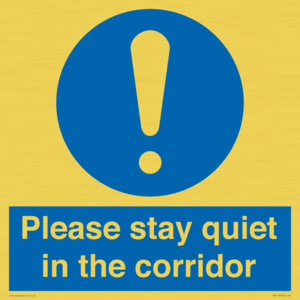 MA12132: Please stay quiet in the corridor