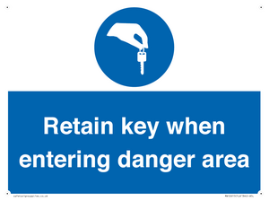 MA12615: Retain key when entering danger area