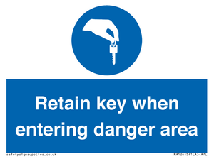 MA12615: Retain key when entering danger area