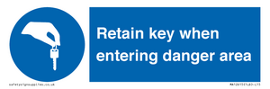 MA12615: Retain key when entering danger area