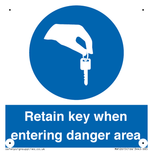 MA12615: Retain key when entering danger area