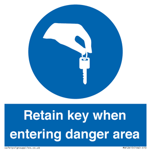MA12615: Retain key when entering danger area