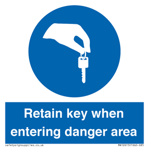 MA12615: Retain key when entering danger area