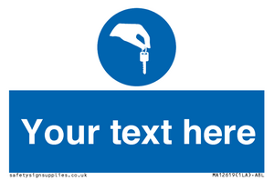 MA12619: Custom Mandatory Keys Sign