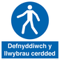 MA13272: Defnyddiwch y llwybrau cerdded