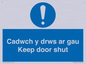MA15278: Cadwch y drws ar gau Keep door shut