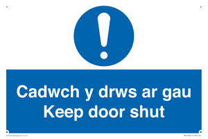 MA15278: Cadwch y drws ar gau Keep door shut