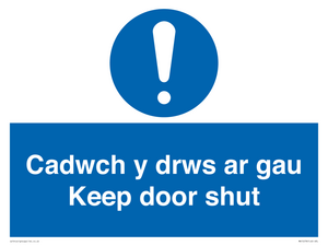 MA15278: Cadwch y drws ar gau Keep door shut