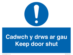 MA15278: Cadwch y drws ar gau Keep door shut