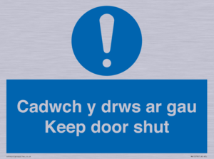 MA15278: Cadwch y drws ar gau Keep door shut