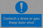 MA15278: Cadwch y drws ar gau Keep door shut