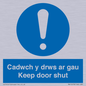 MA15278: Cadwch y drws ar gau Keep door shut