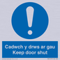MA15278: Cadwch y drws ar gau Keep door shut