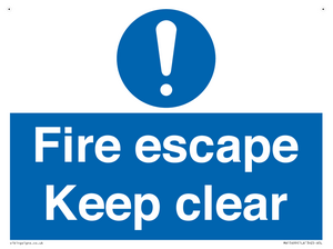 MA15499: Fire escape Keep clear