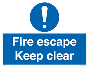 MA15499: Fire escape Keep clear