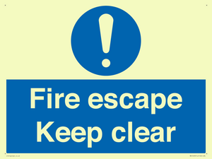 MA15499: Fire escape Keep clear