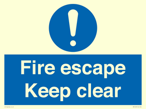 MA15499: Fire escape Keep clear
