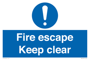 MA15499: Fire escape Keep clear