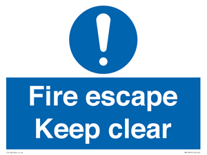 MA15499: Fire escape Keep clear