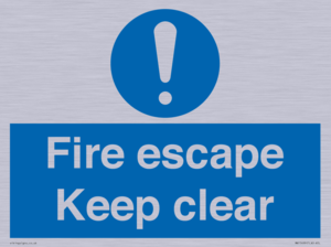 MA15499: Fire escape Keep clear