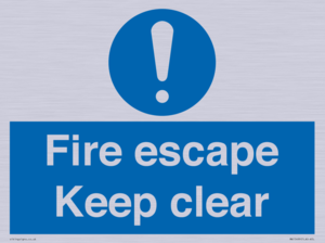 MA15499: Fire escape Keep clear