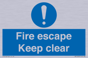 MA15499: Fire escape Keep clear
