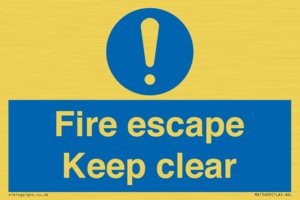 MA15499: Fire escape Keep clear